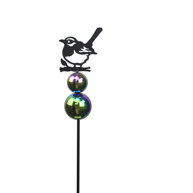 Stake Gazing Ball Bird