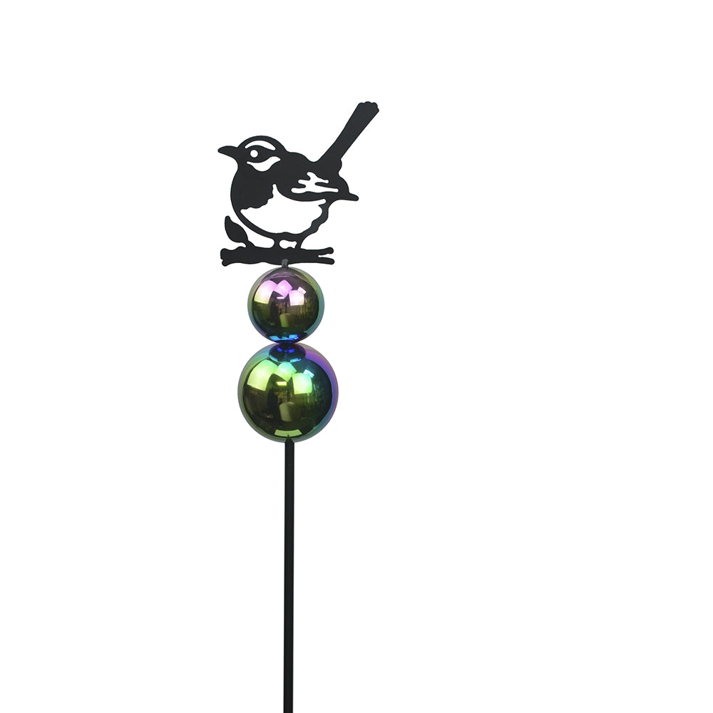 Stake Gazing Ball Bird