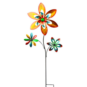 Spinner Triple Flower Multi Color 48"