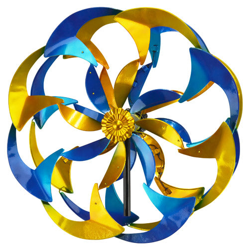 Spinner Yellow and Blue Flower Power