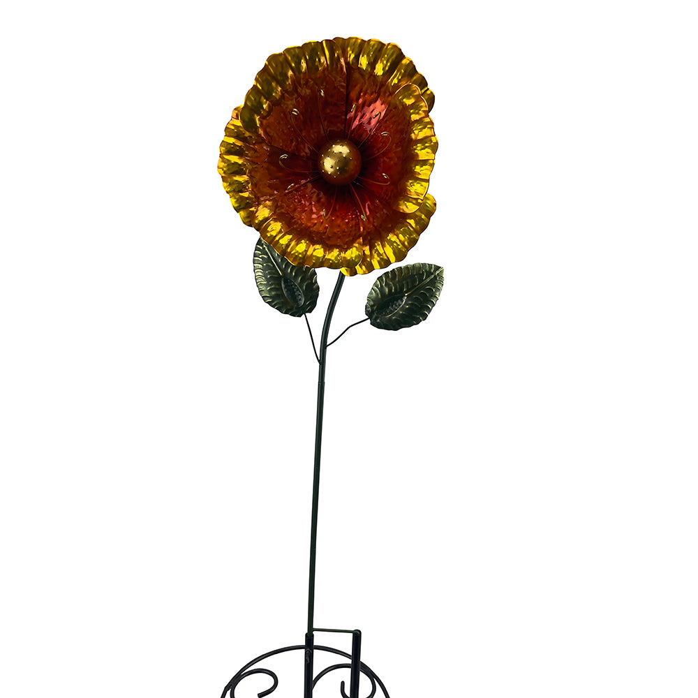 Stake Flower Poppy Yellow