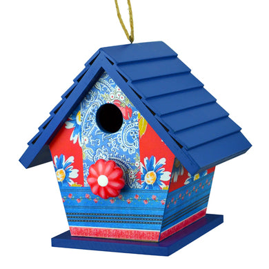 Birdhouse Blue Patchwork