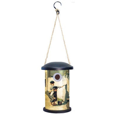 Birdhouse Norman Rockwell Fence Small