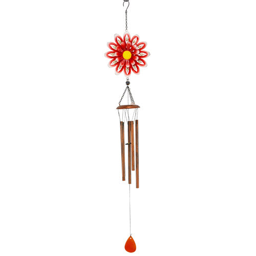 Chime Metal Flower Red