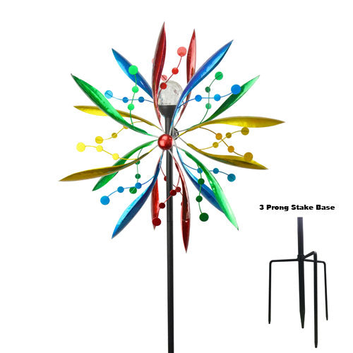 Spinner # 84 inch Solar Multi Color Windmill - Life Is Garden