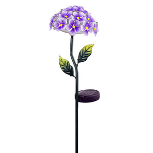 Stake Solar Flower Purple Set of 3 - Life Is Garden