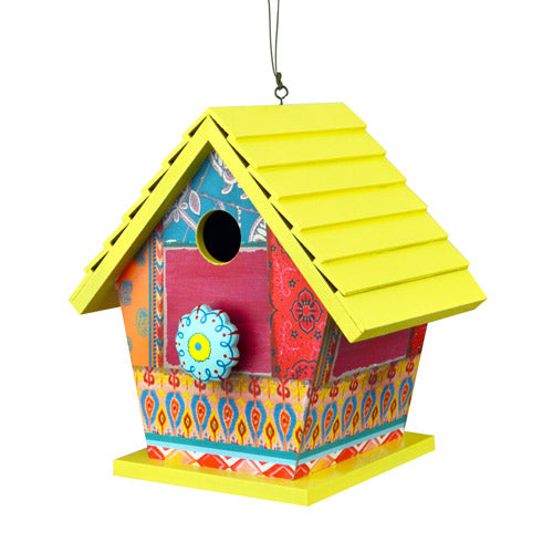 Birdhouse w/Knob Boho - Life Is Garden