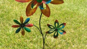 Spinner Triple Flower Multi Color 48 inch