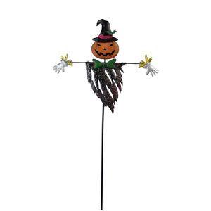Stake Solar Jack O Lantern Scarecrow